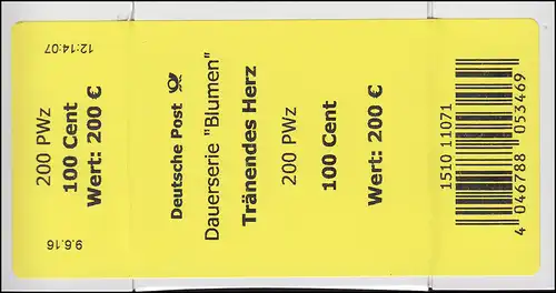 2547 Tränendes Herz 100 Banderole / Aufkleber, mit Lack