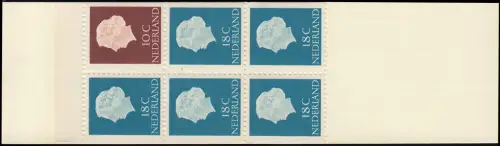 Markenheftchen 4 Königin Juliane 1965, UV Deckel normal, postfrisch **