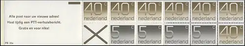 Markenheftchen 24 Ziffer 1976 PTT-verhuisbericht und PB 23a, **