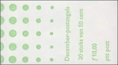 Markenheftchen 38 Dezembermarken Weihnachten 1987 und PB 37, **