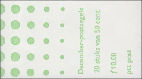 Markenheftchen 38 Dezembermarken Weihnachten 1987 und PB 37, **