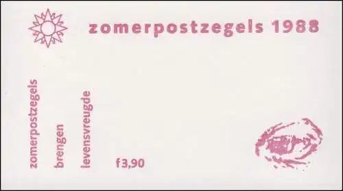 Markenheftchen 39 Sommermarken - Amsterdamer Zoo Artis 1988 und PB 38, **
