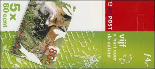 Markenheftchen 63 Ein Herz für die Natur 2001 mit PB 64, **