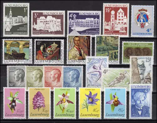 899-921 Luxembourg millésime 1975 complet, frais de port