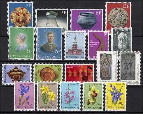 922-940 Luxembourg année 1976 complète, frais de port