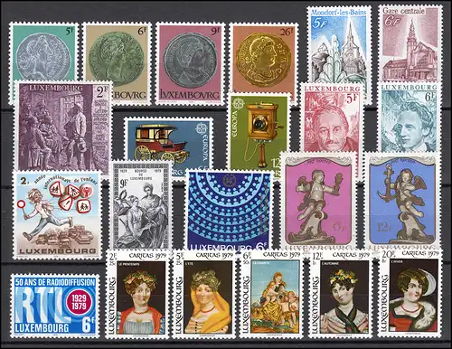 981-1002 Luxemburg Jahrgang 1979 komplett, postfrisch