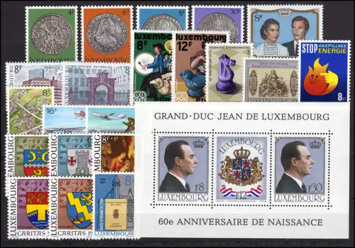 1022-1045 Luxembourg millésime 1981, complet, frais de port