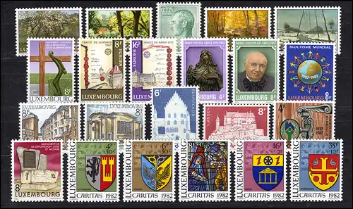 1046-1067 Luxemburg Jahrgang 1982 komplett, postfrisch