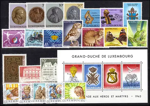 1117-1142 Luxembourg Année 1985 complète, frais de port