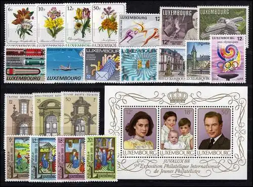 1190-1213 Luxembourg année 1988 complète, frais de port