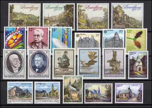 1236-1262 Luxembourg année 1990 complète, frais de port