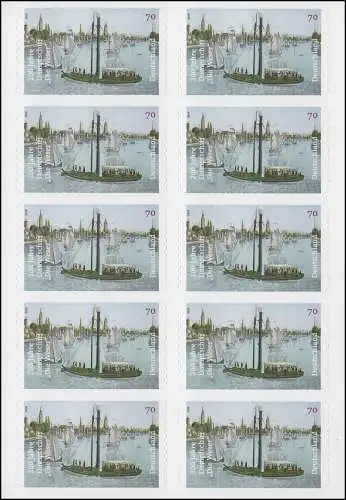 FB 62 Bateau à vapeur Le Weser 2017, feuille feuille de 10x3279, **