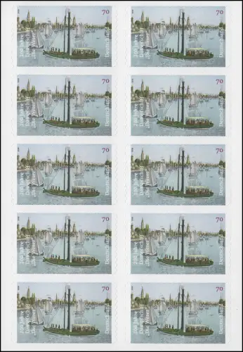 FB 62 Dampfschiff Die Weser 2017, Folienblatt mit 10x3279, **