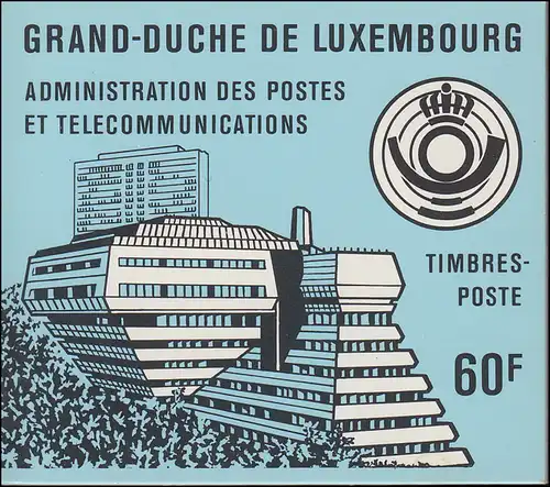 Luxemburg-Markenheftchen 1 Robert Schuman 1986, blauer Deckel, **
