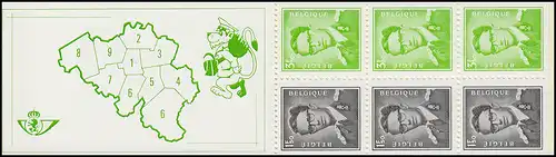 Belgien-Markenheftchen 20 König Baudouin 15 Franc 1970, **