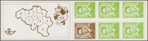 Belgien-Markenheftchen 21 König Baudouin 20 Franc 1970, **