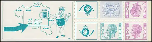Belgien-Markenheftchen 26 Löwe und König Baudouin 15 Franc 1975, **