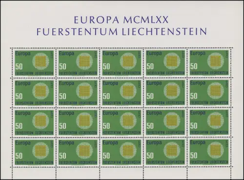 525 Europa / CEPT 1970, Kleinbogen, postfrisch **