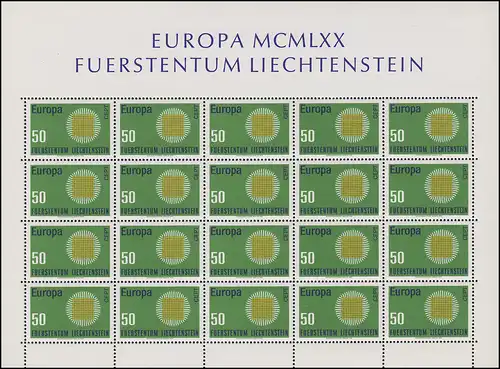 525 Europa / CEPT 1970, Kleinbogen **