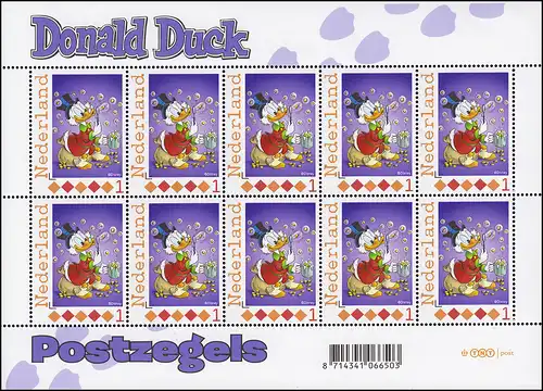 2801 Meine Marke 2010 - Donald Duck, Kleinbogen I mit 5x2 Marken **