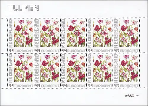 2564 Meine Marke 2008 - Pflanzen / Blumen Tulpen, Kleinbogen **