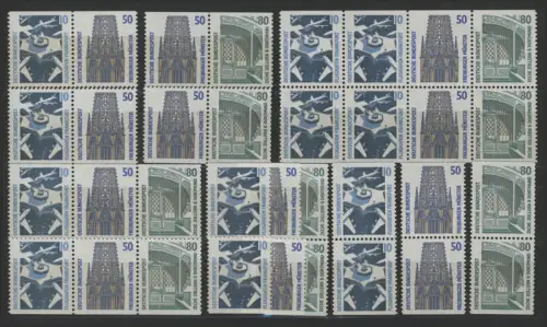 ZD-Set aus MH 25-26 SWK, 16 Zusammendrucke W79-W94 mit C/D, EZM und HBl kpl. **