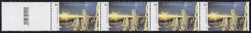 3203 Bayerischer Wald - 2. Auflage, 4er-Streifen mit Nummer und Codierfeld, **