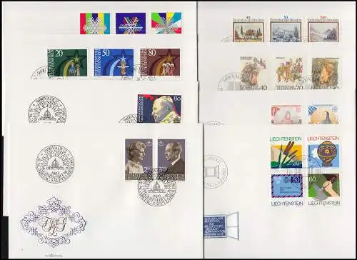 816-836 Liechtenstein-Ange 1983 complet sur FDC avec ESSt Vaduz