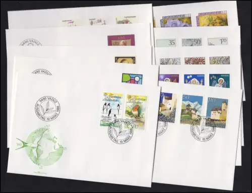 893-915 Liechtenstein-Near 1986 complet sur FDC avec ESSt Vaduz