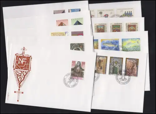 916-936 Liechtenstein-Near 1987 complet sur FDC avec ESSt Vaduz