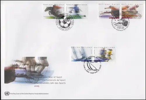 UNO Trio-FDC 95 Internationales Jahr des Sports und der Sporterziehung 3.6.2005