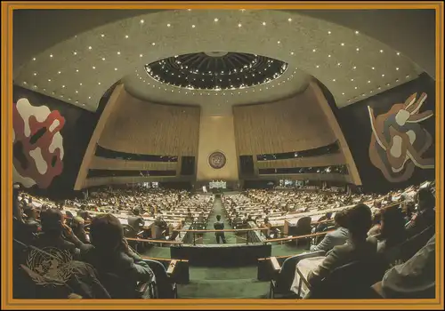 Carte postale des Nations Unies P 13 Assemblée générale 15 centimes 1989, inutilisé **