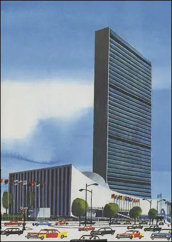 UNO New York Postkarte P 33 Generalversammlungsgebäude 70 C 2003, ungebraucht **