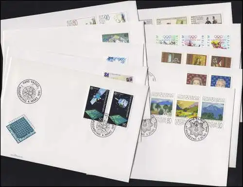 1011-1032 Liechtenstein-Jahrgang 1991 komplett auf FDC mit ESSt Vaduz