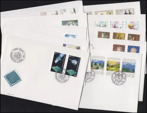 1011-1032 Liechtenstein-Near 1991 complet sur FDC avec ESSt Vaduz