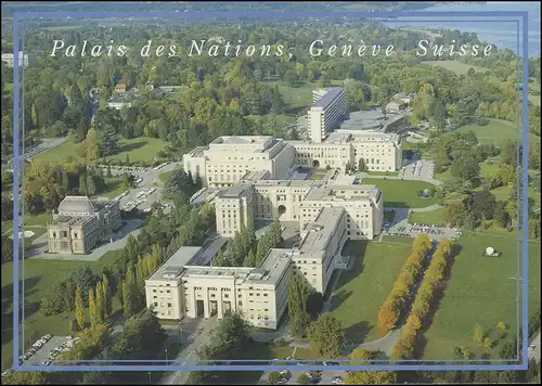 Nations unies Genève Carte postale P 15 Parc Ariana 1,30 francs 2002, ESSt 1.3.002