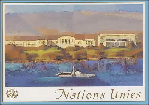 UNO Genf Postkarte P 17 Palais des Nations 0,90+0,10 Franken 2004 ET-O 21.9.2004