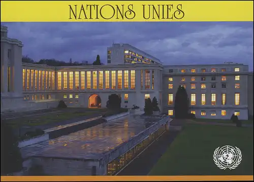 Nations Unies Genève Carte postale P 21 Palais des Nations 1,80 francs 2009, ESSt 7.5.2009