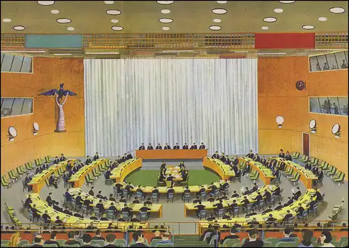 Carte postale des Nations unies P 24 Conseil fiduciaire 23 cent, 2003, FDC 28.3.2003