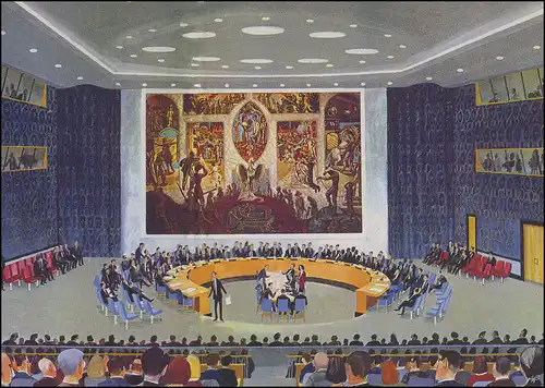 Carte postale des Nations unies P 30 Conseil de sécurité 70 cent, 2003, FDC 28.3.2003