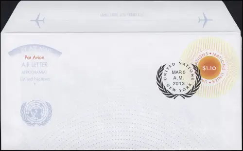 LF 26 Soleil 1,10 dollars 2013, FDC 5.3.2013