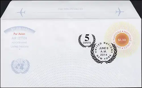 LF 27 Soleil 1,10 $ +5 C. 2014, FDC 6.6.2014