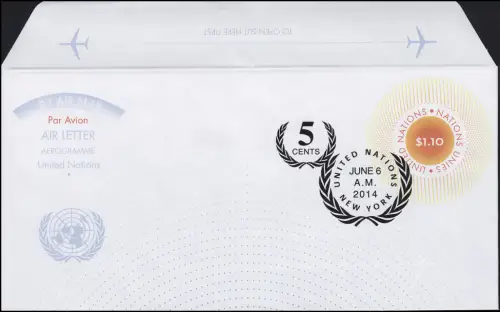 LF 27 Soleil 1,10 $ +5 C. 2014, FDC 6.6.2014