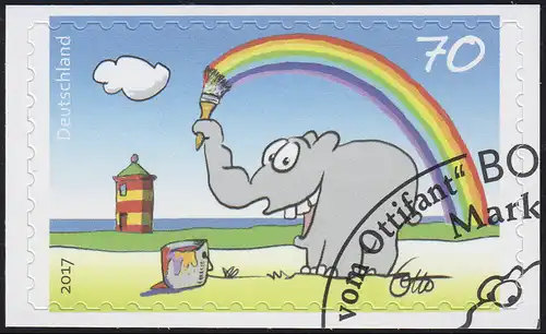 3295 Otto Waalkes - Ottifant, selbstklebend auf neutraler Folie, EV-O Bonn