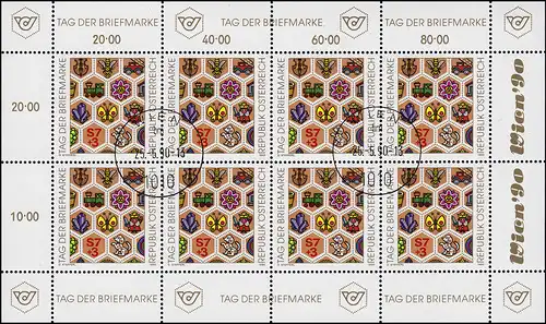Autriche 1990 Journée du timbre 1990, Petit arc avec ET-O WIENNE 1010 - 25.5.90