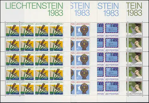 824-827 Événements annuels 1983, 4 valeurs, petit jeu de feuilles **