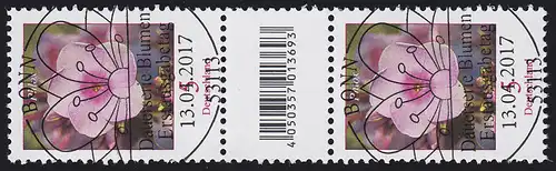 3296 Phlox 5 Cent aus 200er, Paar mit Nr., Codierfeld, ohne Nr., ESSt Bonn