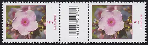 3296 Phlox 5 cents 500ers, couple avec n °, champ de code, sans n° **