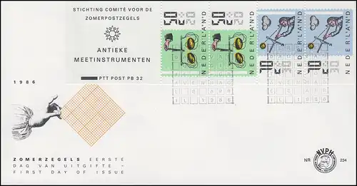 Pays-Bas Bulletin 33 PB 32 Instruments de mesure anciens, Bijoux-FDC 8.4.86