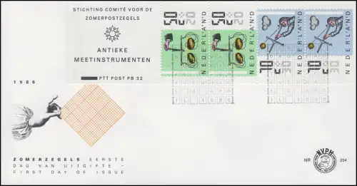 Pays-Bas Bulletin 33 PB 32 Instruments de mesure anciens, Bijoux-FDC 8.4.86